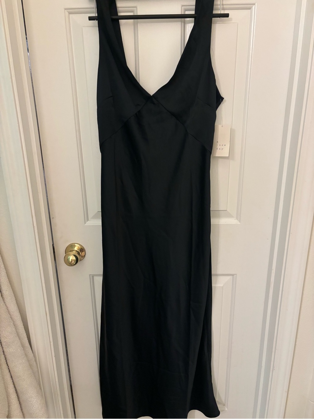 a new day Black Slip Maxi Dress V-Neck